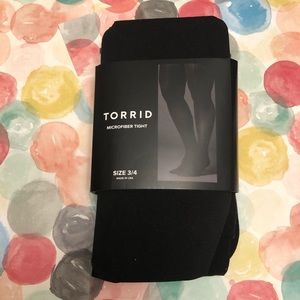 Torrid black tights, size 3/4